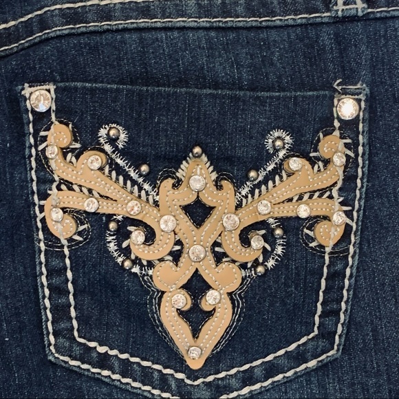 Project‎ Indigo Dark Wash Straight Cuffed Cropped Jeans 9 - Picture 11 of 16